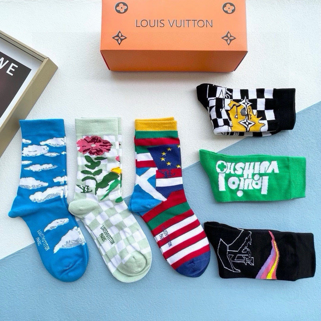 LOUIS VUITTON KNEE - HIGH SOCKS 423907 (1 BOX)