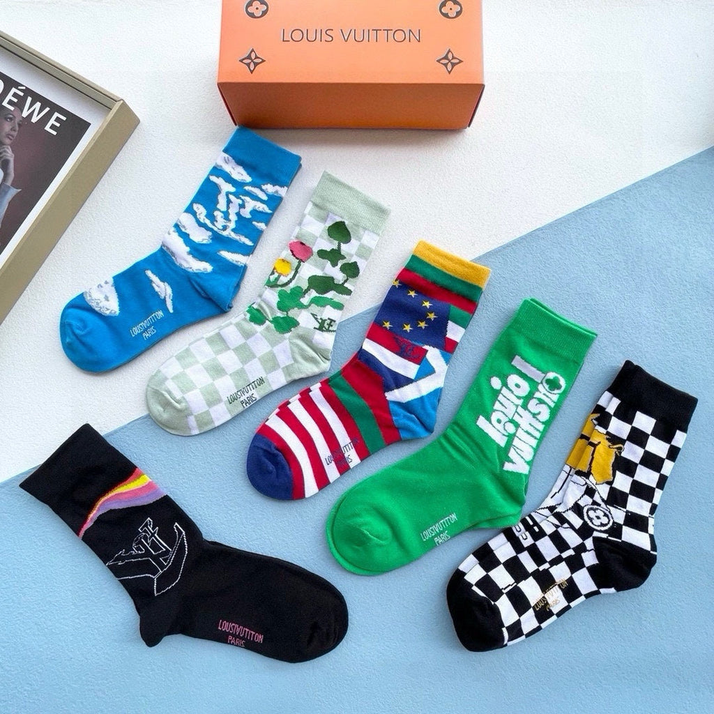 LOUIS VUITTON KNEE - HIGH SOCKS 423907 (1 BOX)