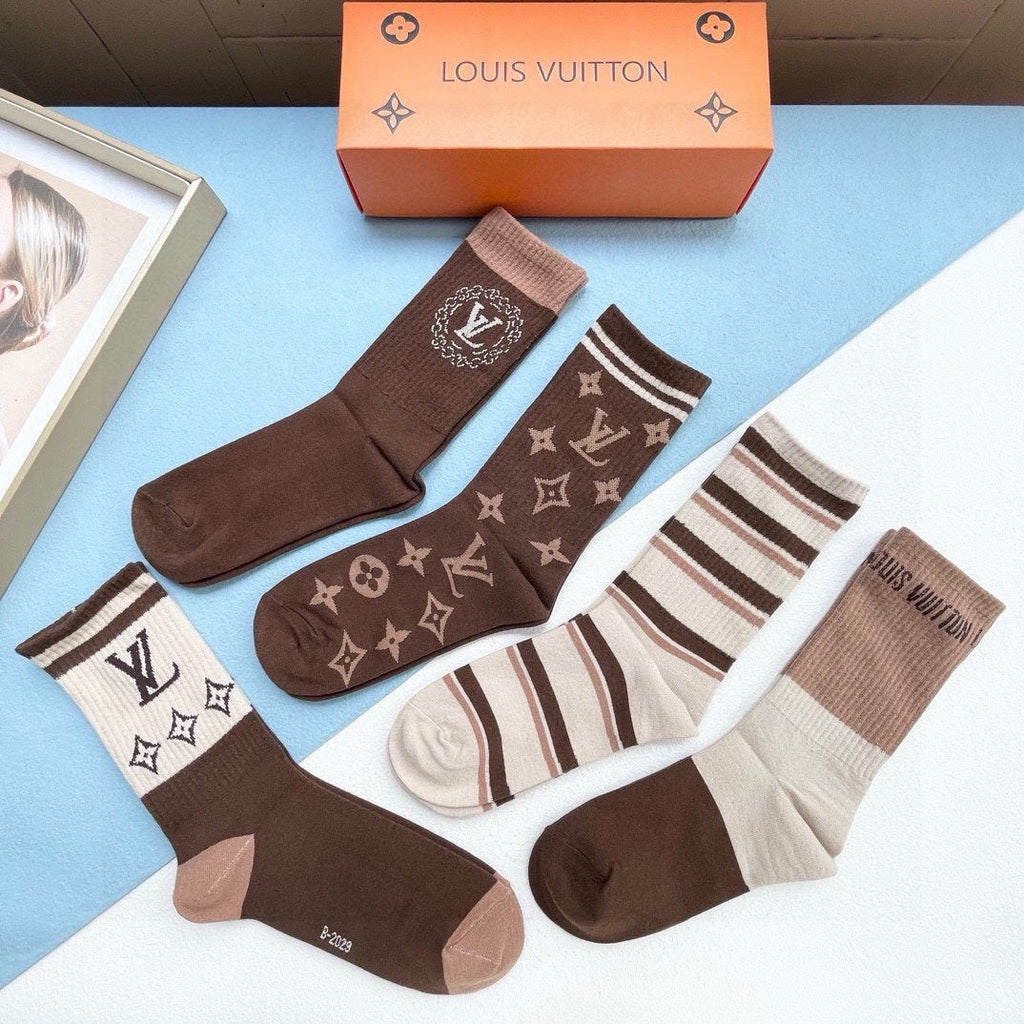 LOUIS VUITTON CREW SOCKS 423918 (1 BOX)