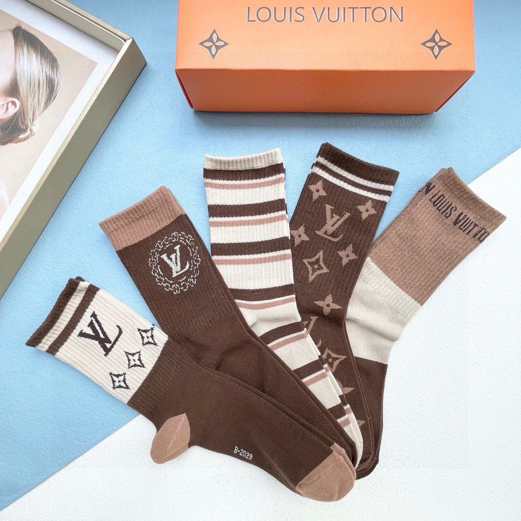 LOUIS VUITTON CREW SOCKS 423918 (1 BOX)
