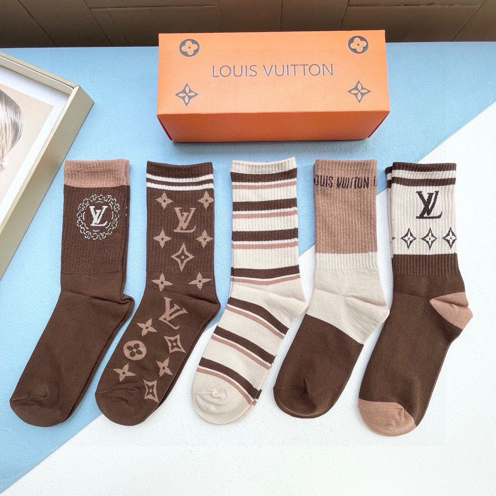 LOUIS VUITTON CREW SOCKS 423918 (1 BOX)