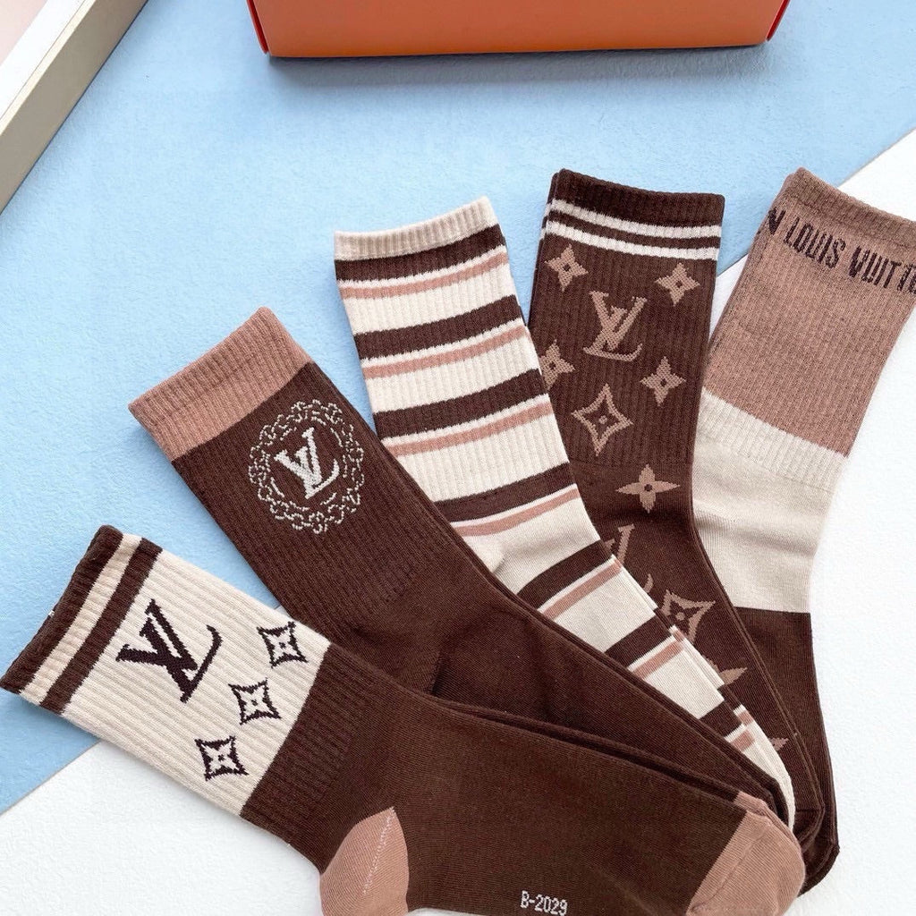 LOUIS VUITTON CREW SOCKS 423918 (1 BOX)