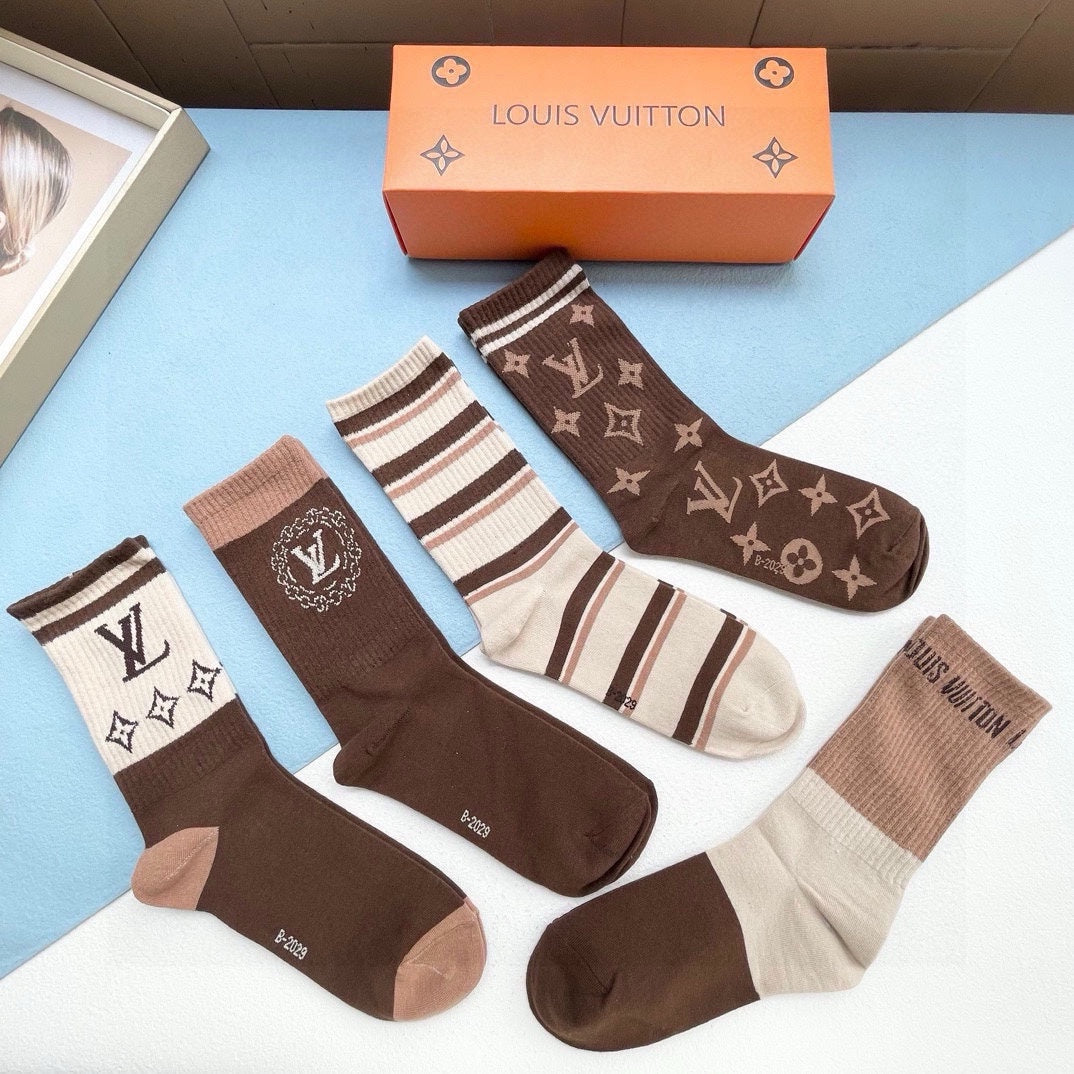 LOUIS VUITTON CREW SOCKS 423918 (1 BOX)