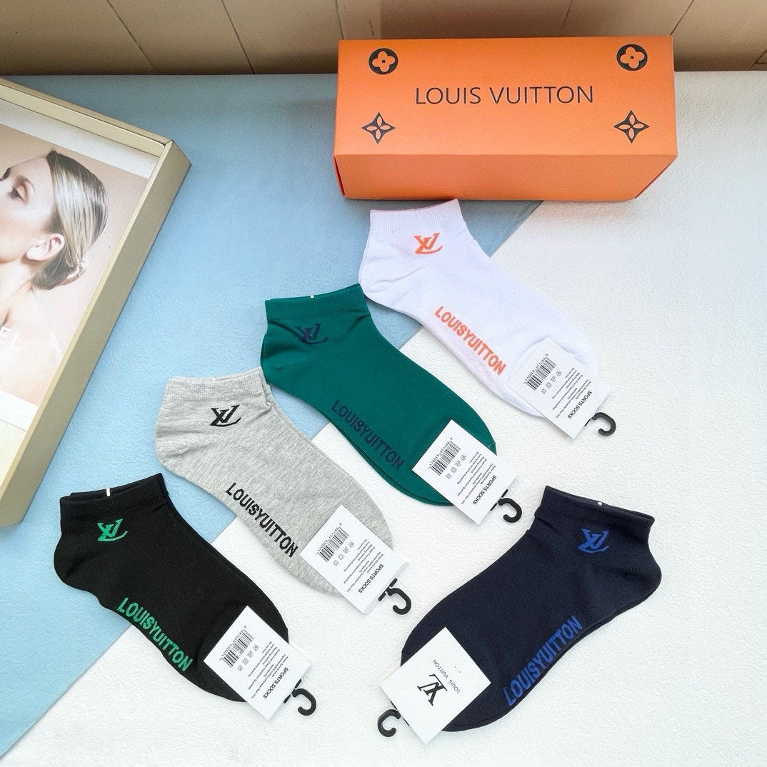 LOUIS VUITTON LOW-CUT SOCKS 423937 (1 BOX)
