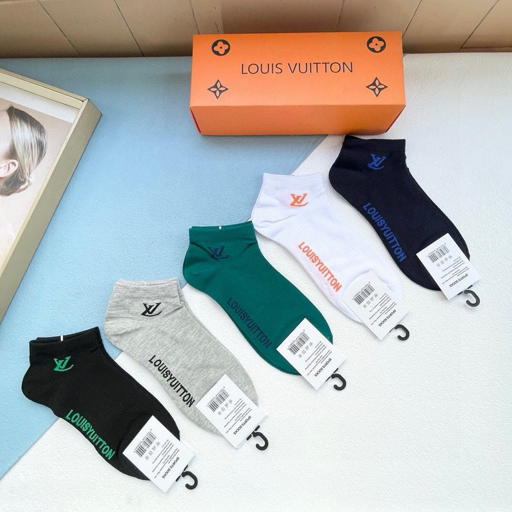 LOUIS VUITTON LOW-CUT SOCKS 423937 (1 BOX)