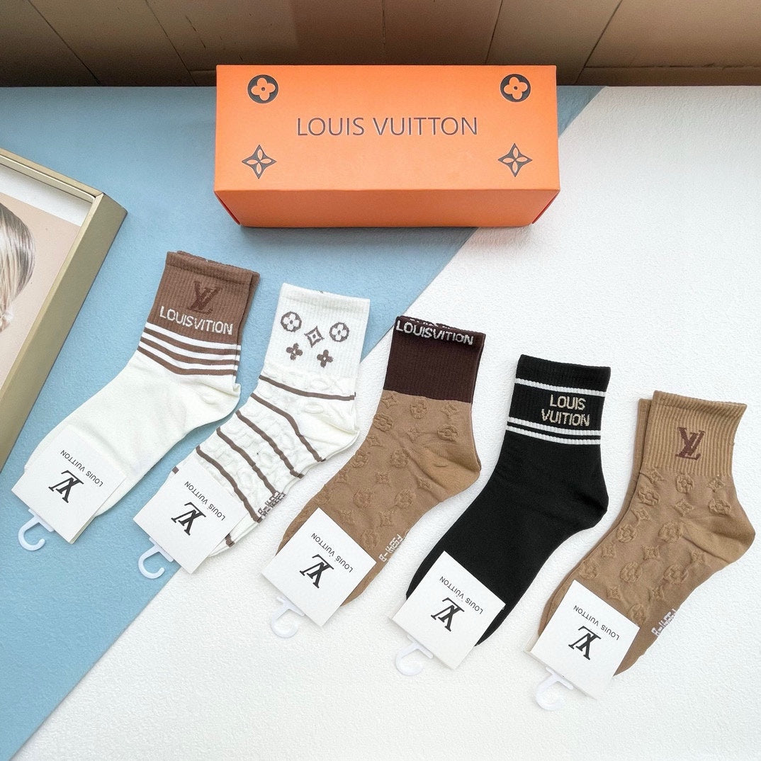 LOUIS VUITTON LOW-CUT SOCKS 425577 (1 BOX)