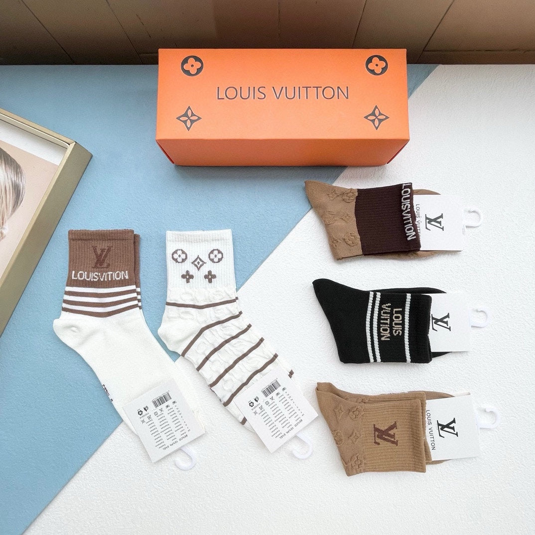 LOUIS VUITTON LOW-CUT SOCKS 425577 (1 BOX)