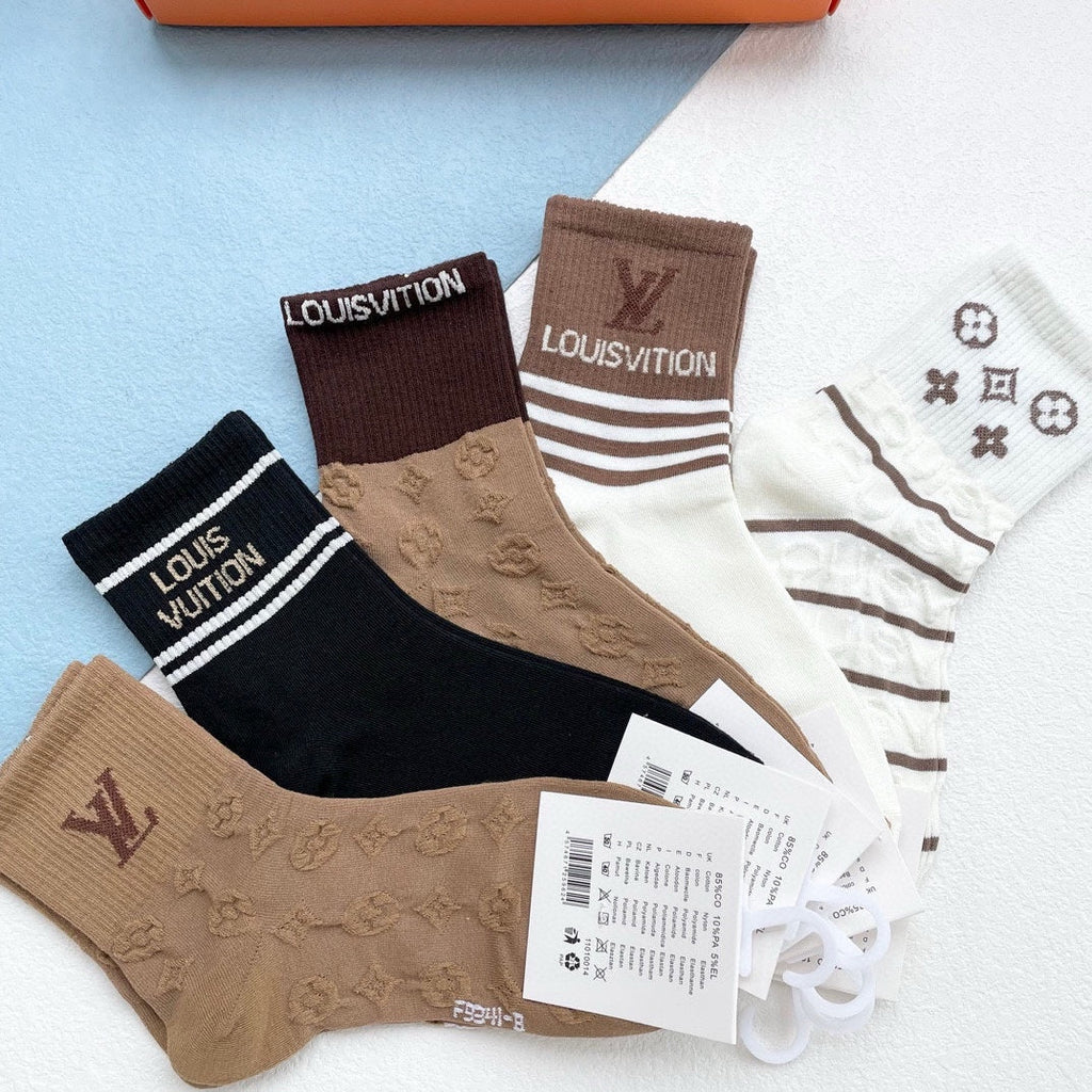 LOUIS VUITTON LOW-CUT SOCKS 425577 (1 BOX)