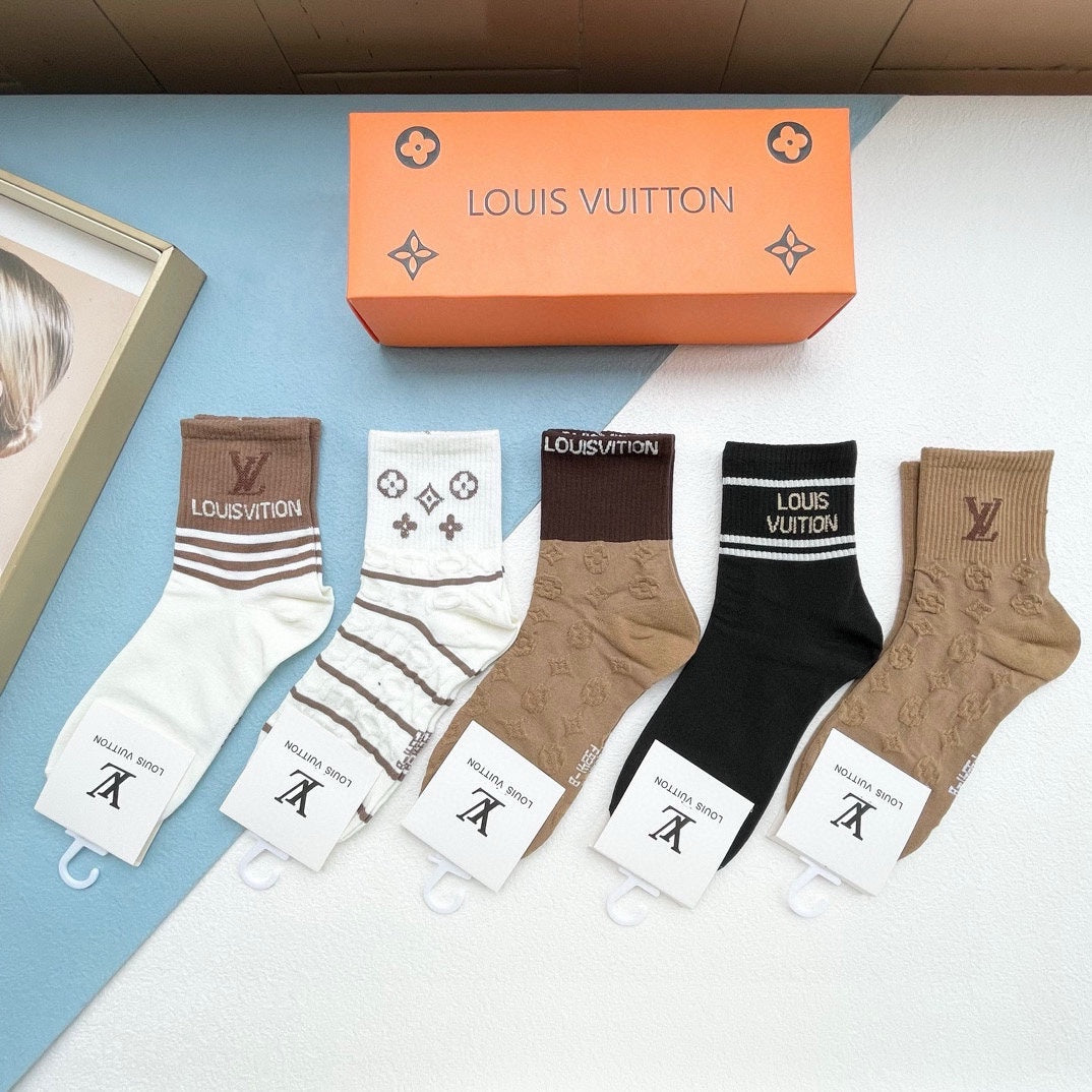 LOUIS VUITTON LOW-CUT SOCKS 425577 (1 BOX)