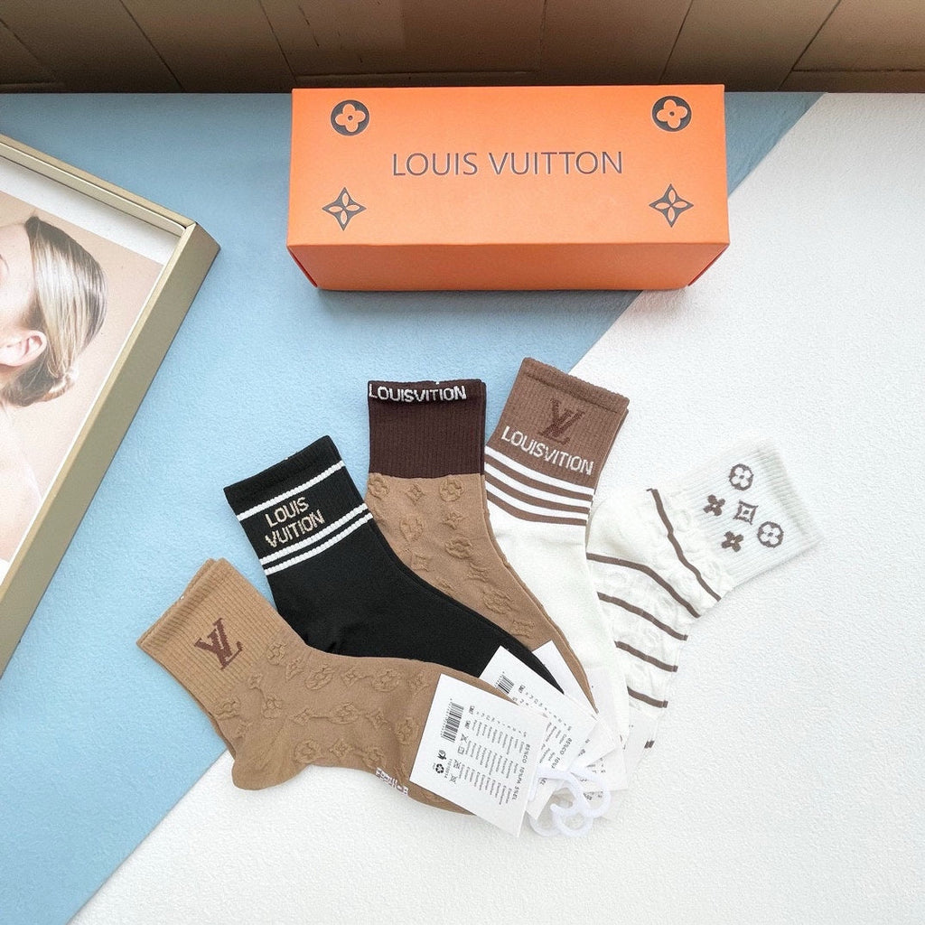 LOUIS VUITTON LOW-CUT SOCKS 425577 (1 BOX)