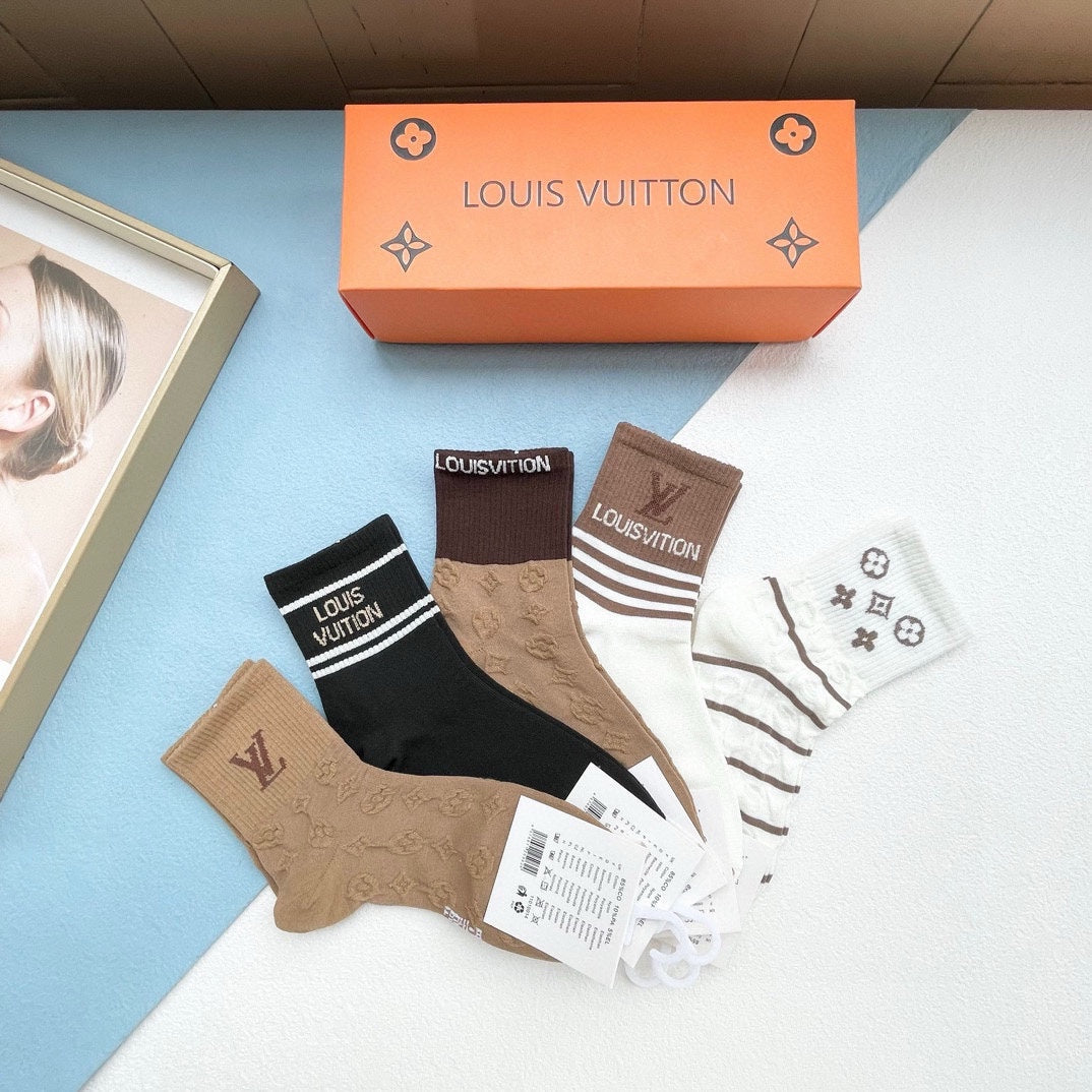 LOUIS VUITTON LOW-CUT SOCKS 425577 (1 BOX)