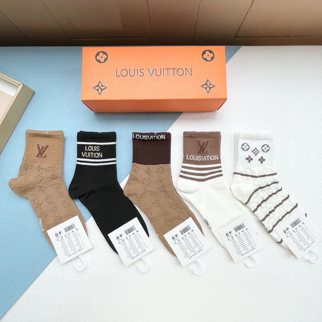 LOUIS VUITTON LOW-CUT SOCKS 425577 (1 BOX)