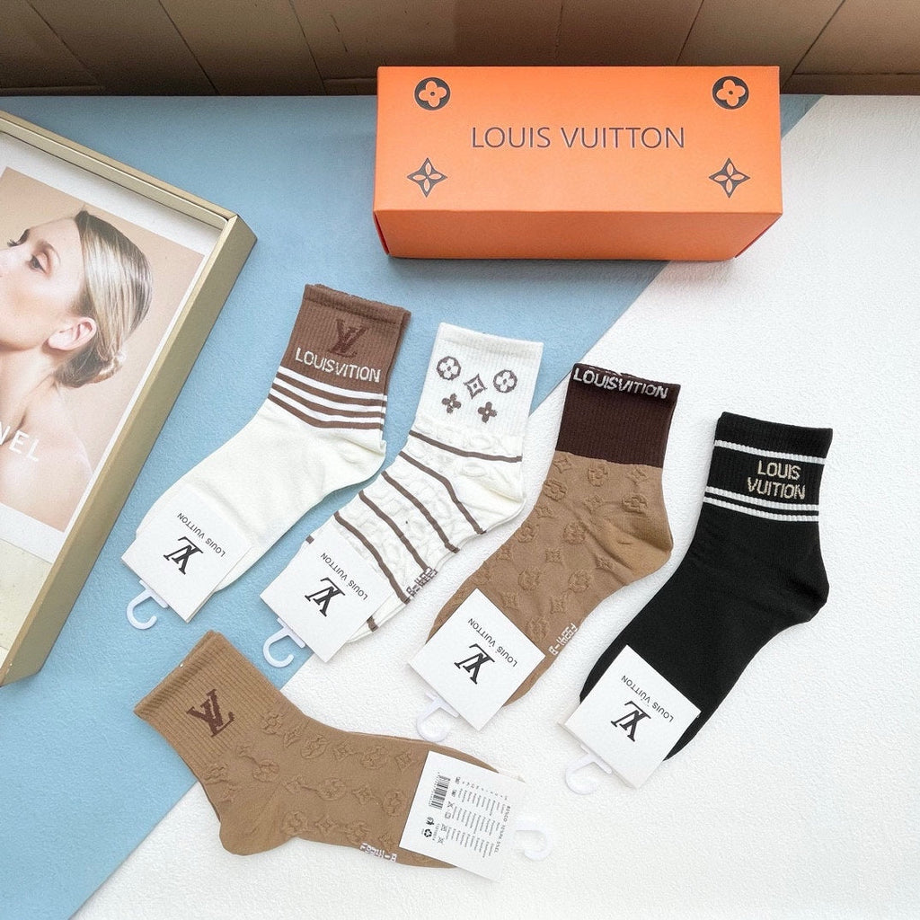 LOUIS VUITTON LOW-CUT SOCKS 425577 (1 BOX)