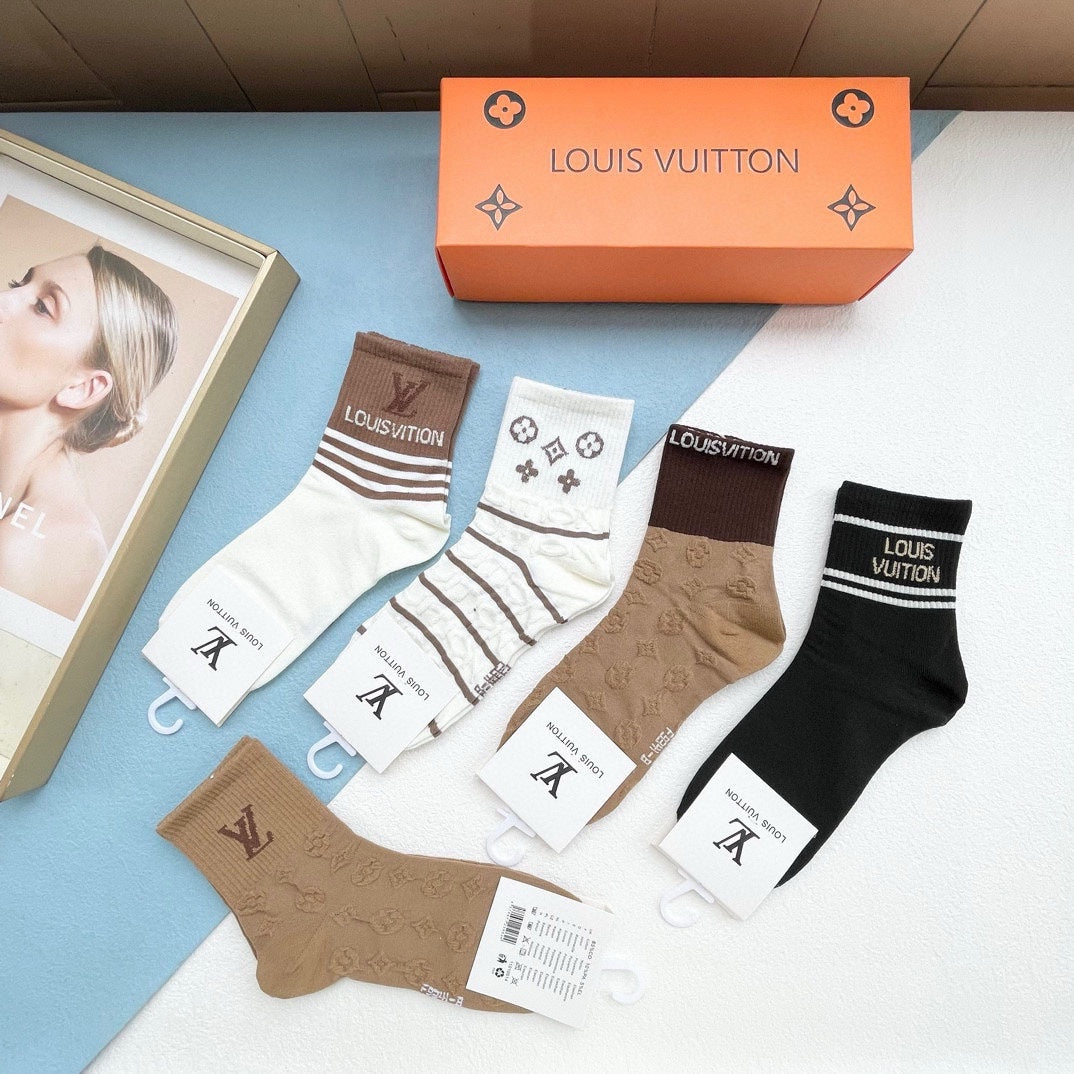 LOUIS VUITTON LOW-CUT SOCKS 425577 (1 BOX)