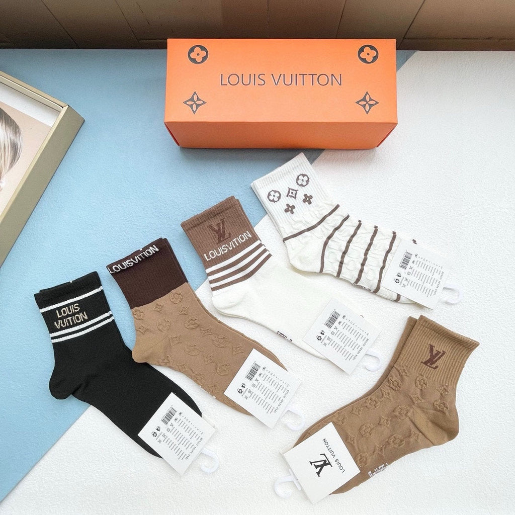 LOUIS VUITTON LOW-CUT SOCKS 425577 (1 BOX)
