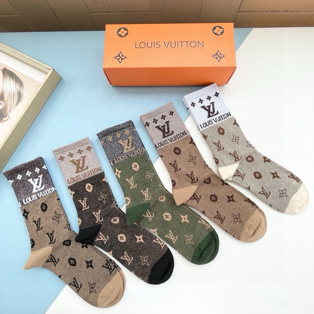LOUIS VUITTON CREW SOCKS 425579 (1 BOX)