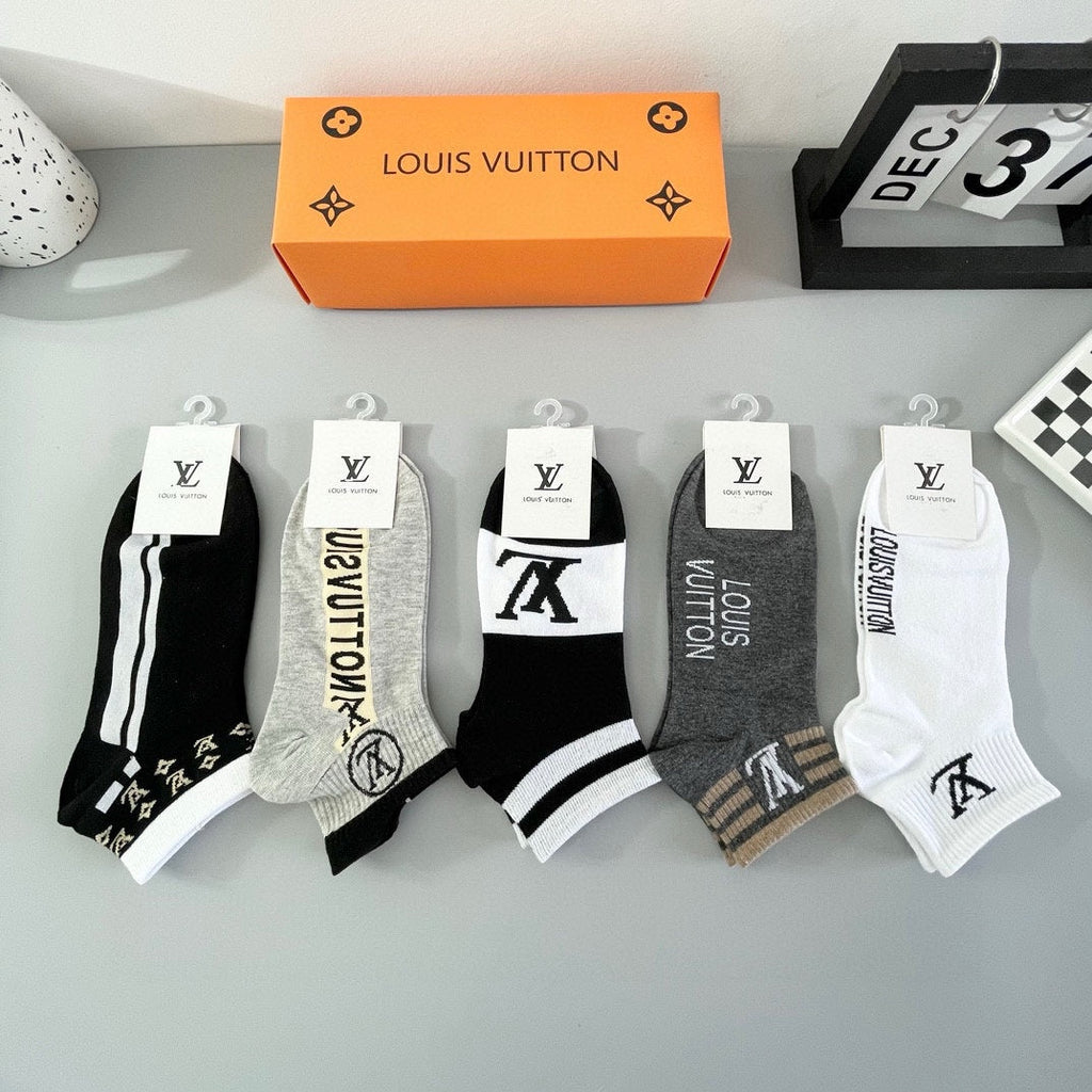 LOUIS VUITTON LOW-CUT SOCKS 425567 (1 BOX)