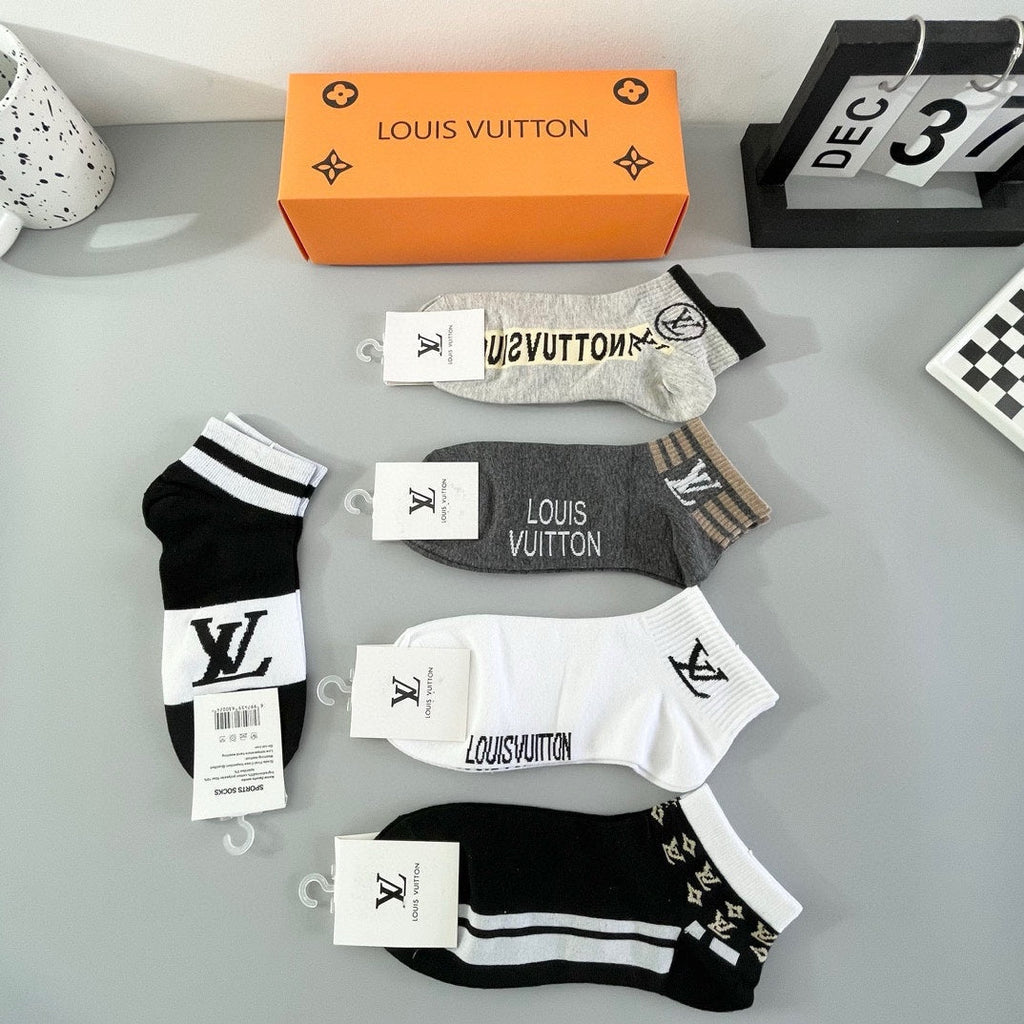 LOUIS VUITTON LOW-CUT SOCKS 425567 (1 BOX)