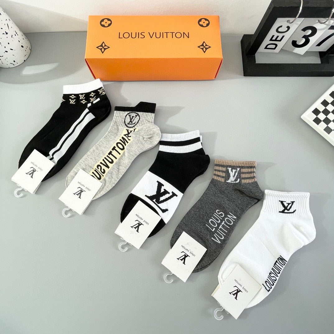 LOUIS VUITTON LOW-CUT SOCKS 425567 (1 BOX)
