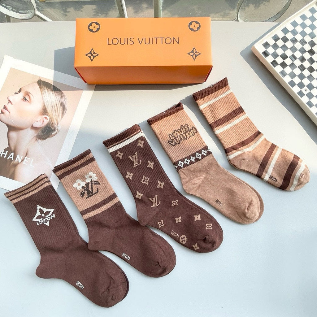 LOUIS VUITTON CREW SOCKS 425572 (1 BOX)