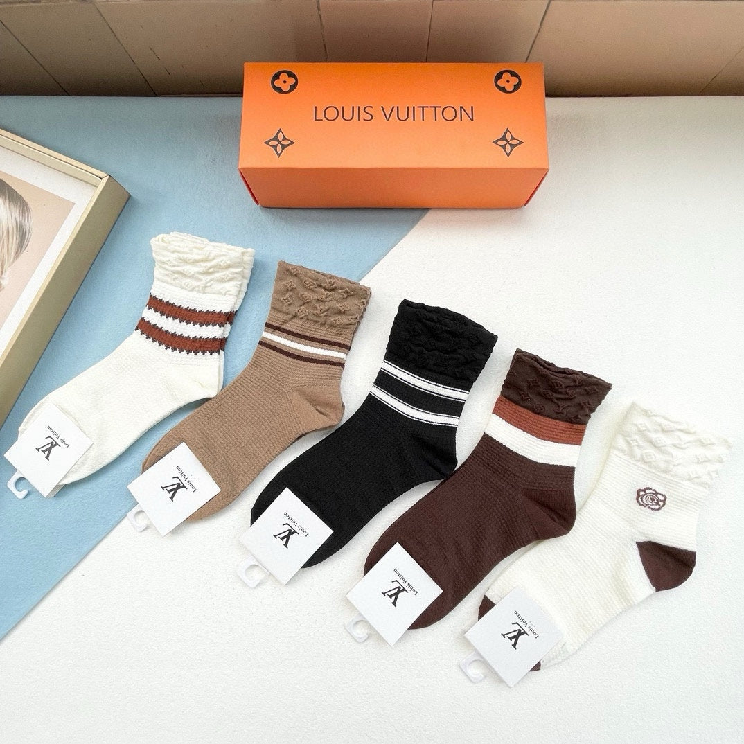 LOUIS VUITTON LOW-CUT SOCKS 427513 (1 BOX)