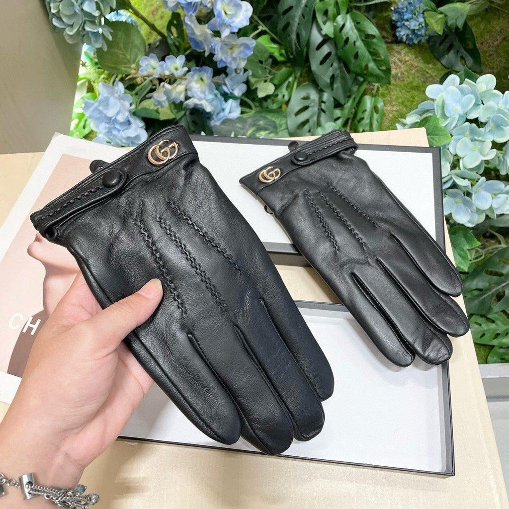 GUCCI GLOVES IN BLACK SHEEPSKIN 458538