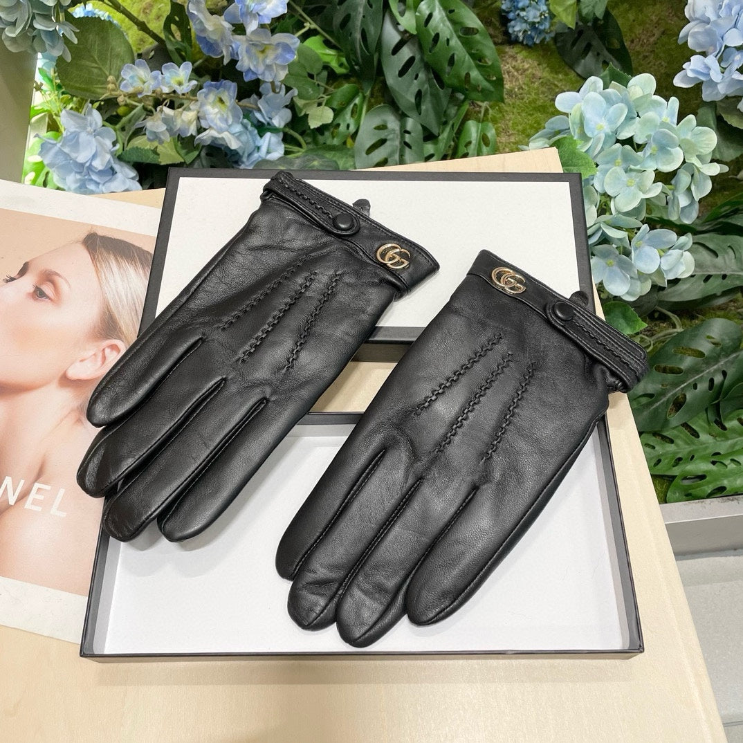 GUCCI GLOVES IN BLACK SHEEPSKIN 458538