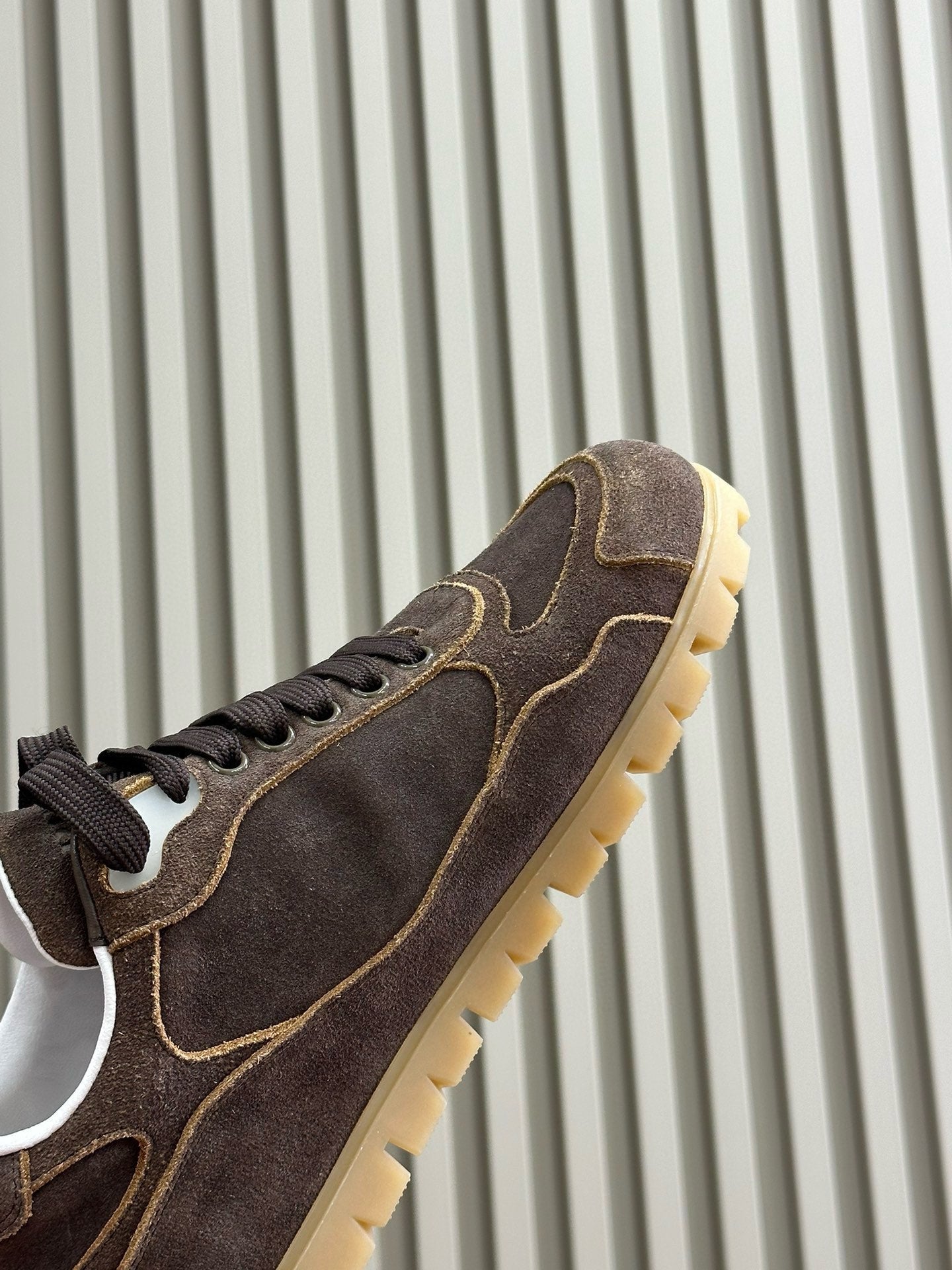 PRADA TRAIL FADED SUEDE SNEAKERS BROWN