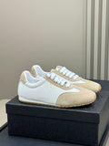 PRADA 25S SNEAKER IN WHITE MIX RK BEIGE SUEDE STYLE 2