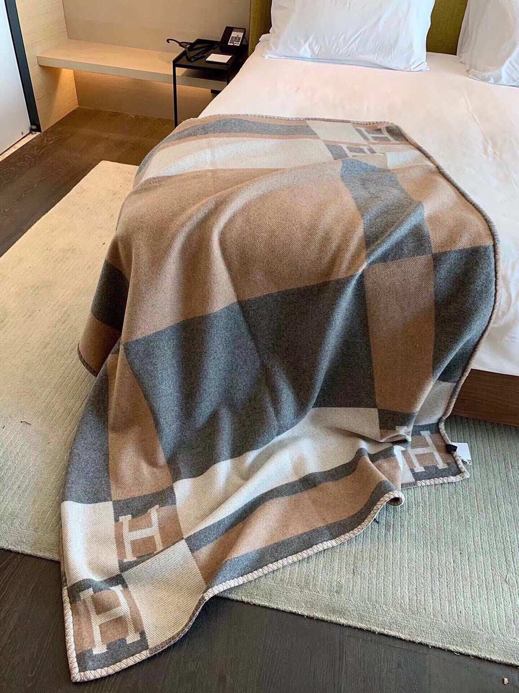 HERMES BLANKET 170 CM IN COLORFUL WOOL AND CASERE 118342