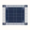 HERMES AVALON III THROW BLANKET 175 CM IN NAVY BLUE WOOL AND CASERE 351741