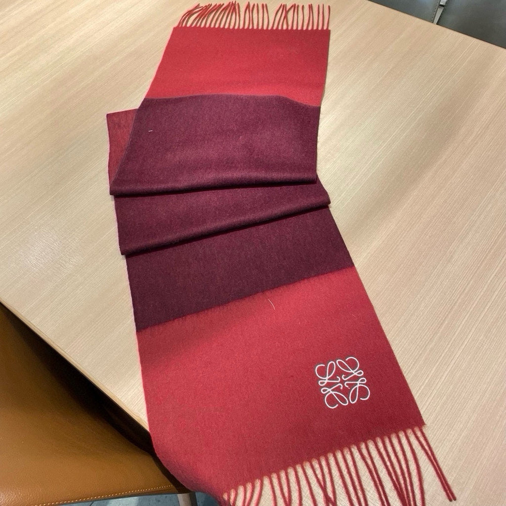 SCARF 180 CM IN CHERRY RED MIX JAM RED WOOL AND CASHMERE 415203