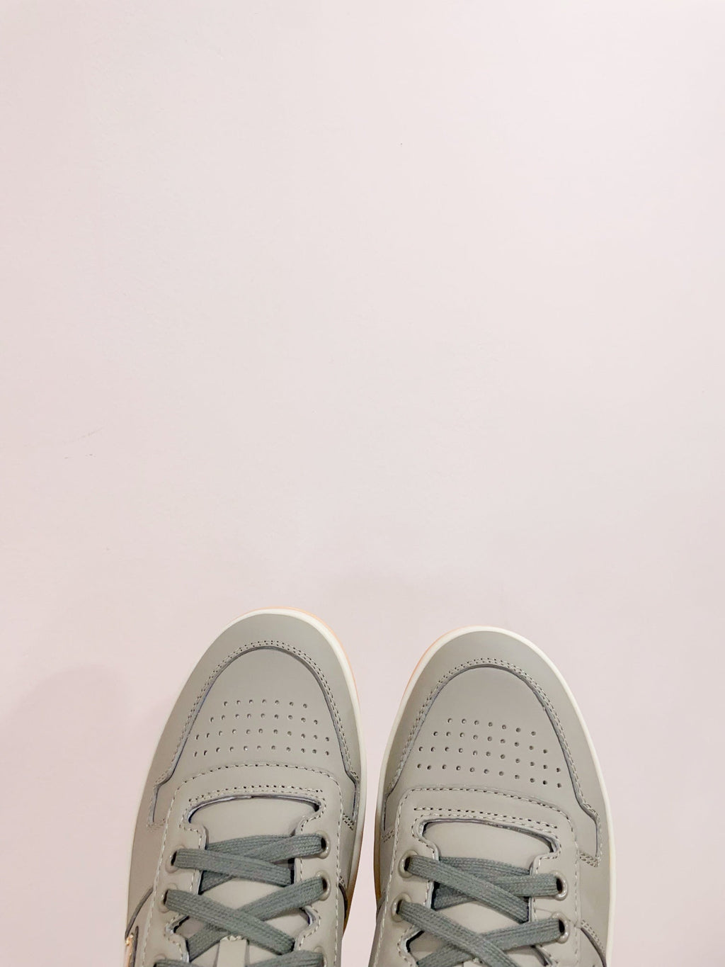 PRADA DOWNTOWN PATENT SNEAKERS LAUREL CALFSKIN