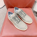 PRADA DOWNTOWN PATENT SNEAKERS LAUREL CALFSKIN
