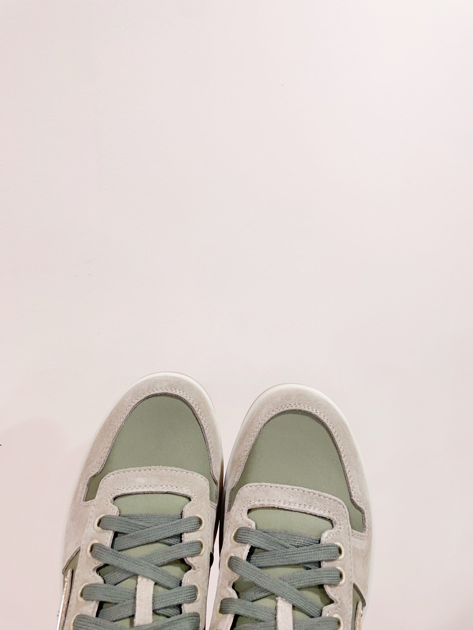 PRADA DOWNTOWN SNEAKERS SAGE SUEDE