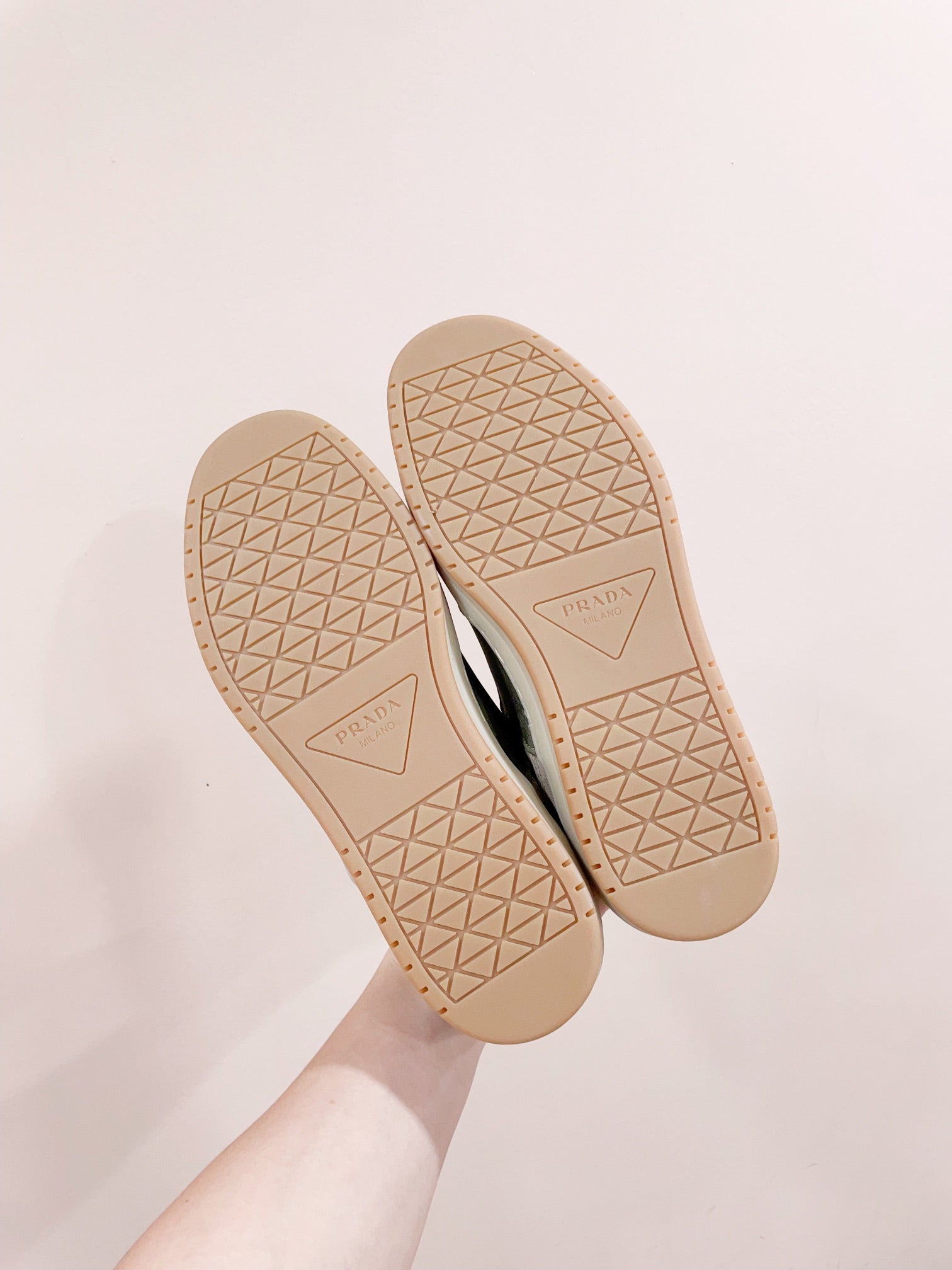 PRADA DOWNTOWN SNEAKERS SAGE SUEDE