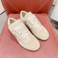PRADA DOWNTOWN PERFORATED SNEAKERS BEIGE SUEDE