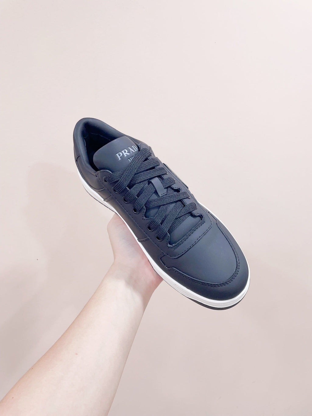 PRADA DOWNTOWN SNEAKERS INDIGO CALFSKIN