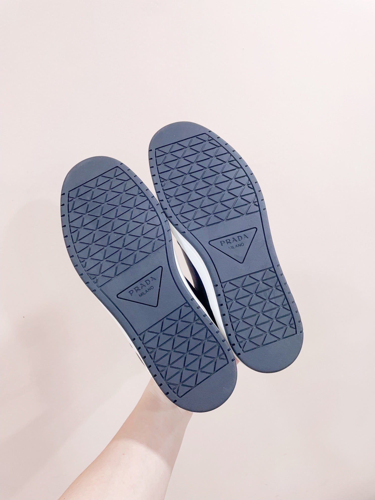 PRADA DOWNTOWN SNEAKERS INDIGO CALFSKIN