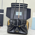 PRADA 25S SMALL BAG 25 IN BLACK CALFSKIN GOLD HARDWARE