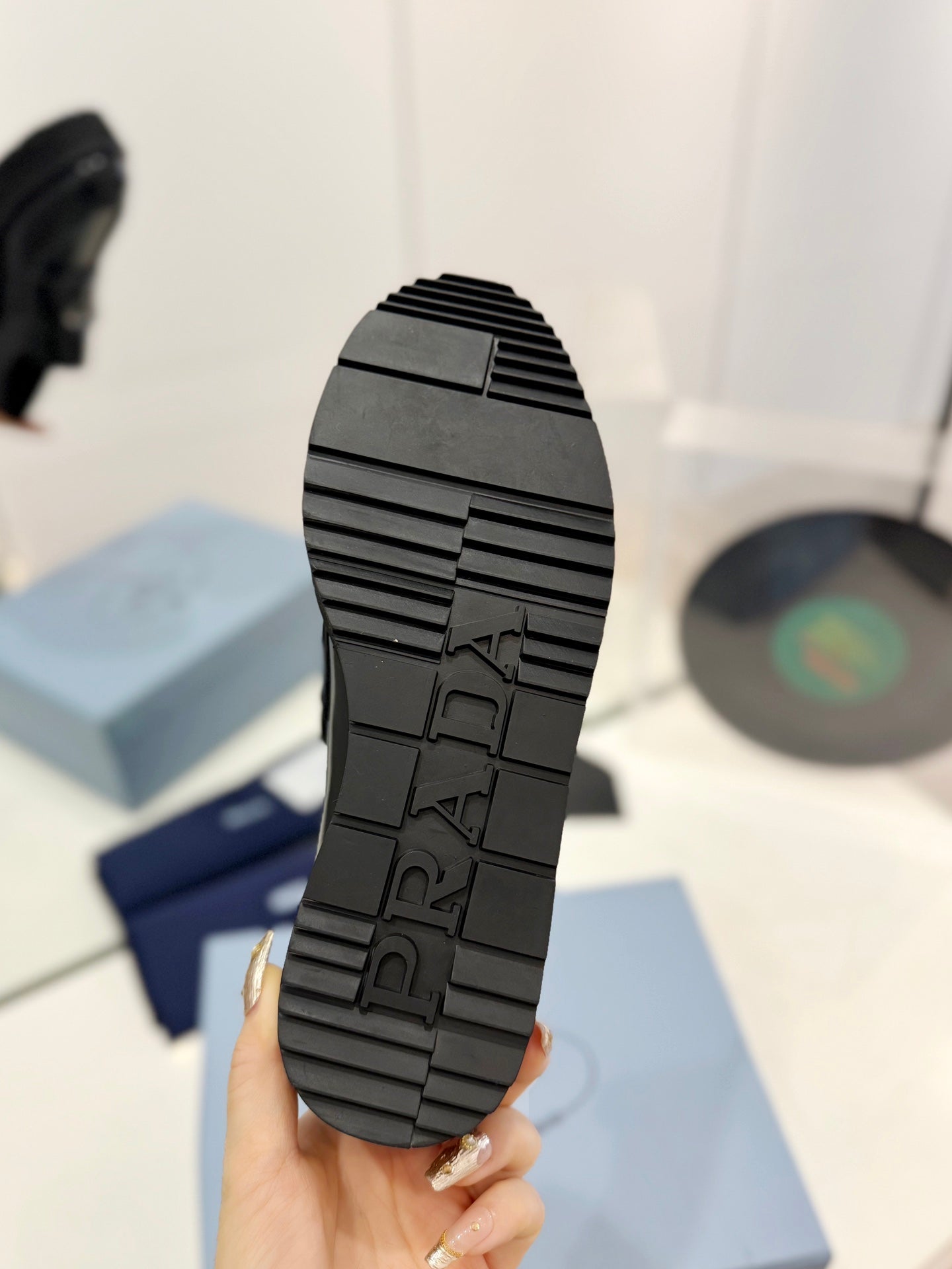 PRADA BRUSHED LOAFERS BLACK LAMBSKIN