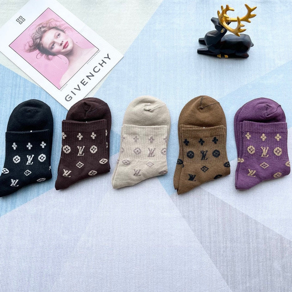 LOUIS VUITTON LOW-CUT SOCKS 209886 (1 BOX)
