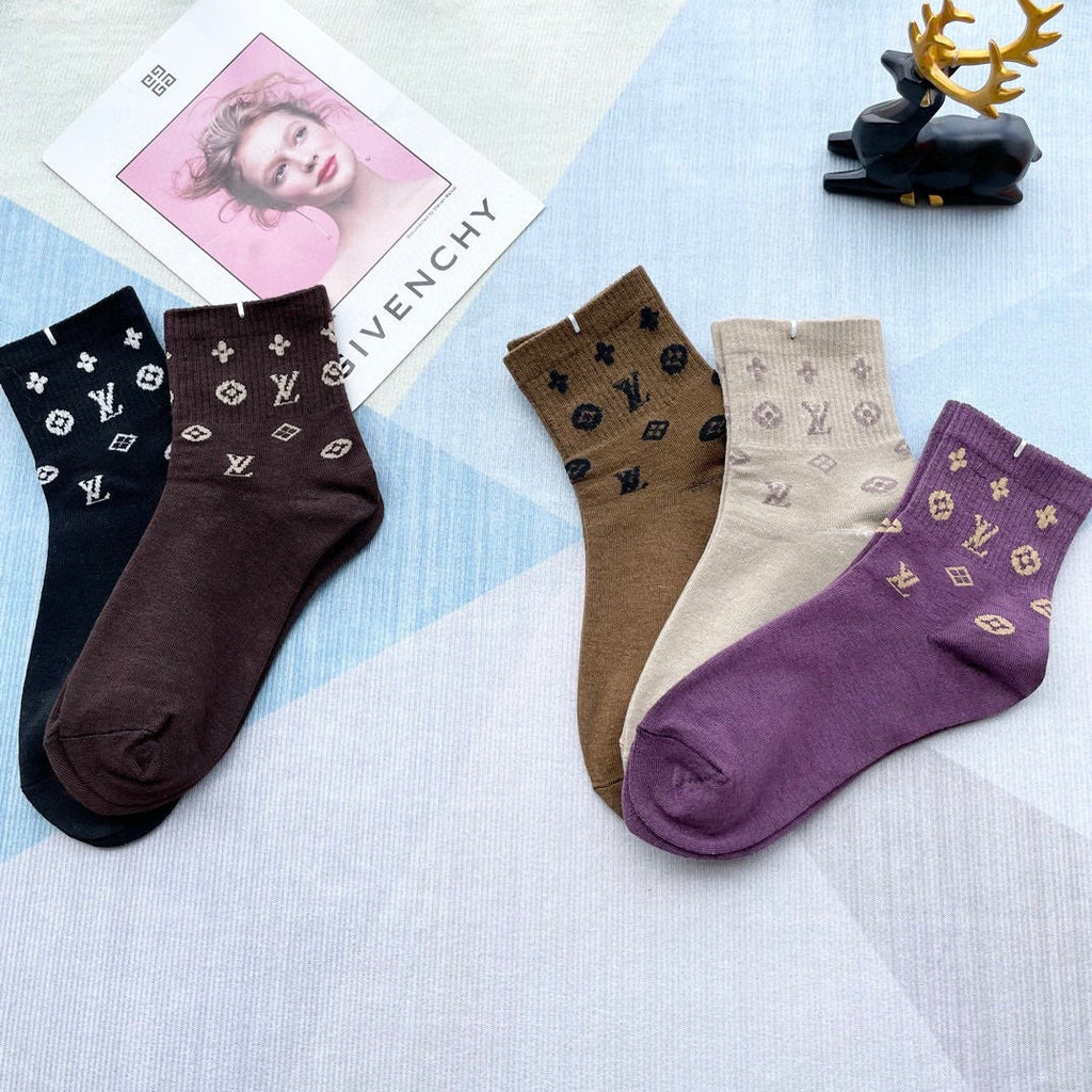 LOUIS VUITTON LOW-CUT SOCKS 209886 (1 BOX)