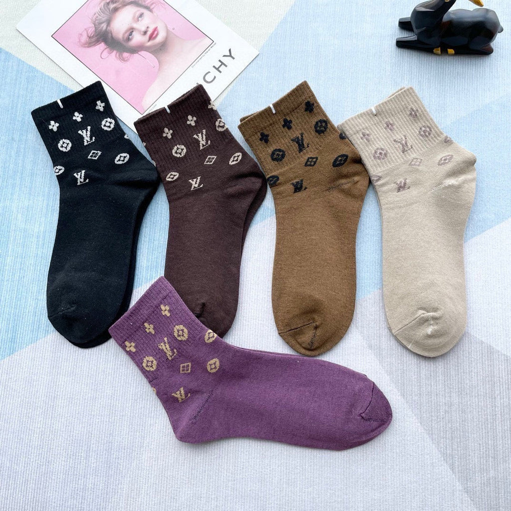 LOUIS VUITTON LOW-CUT SOCKS 209886 (1 BOX)