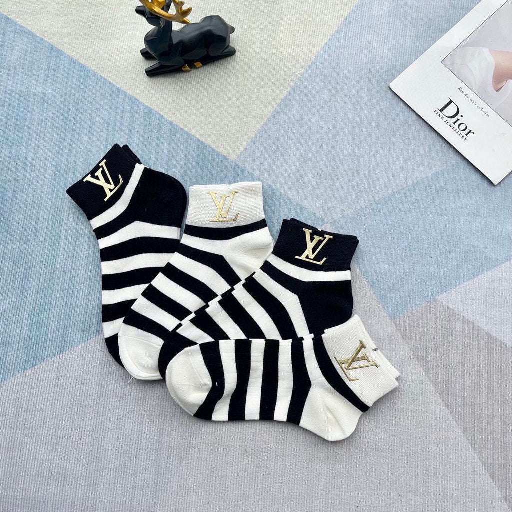 LOUIS VUITTON LOW-CUT SOCKS 212321 (1 BOX)