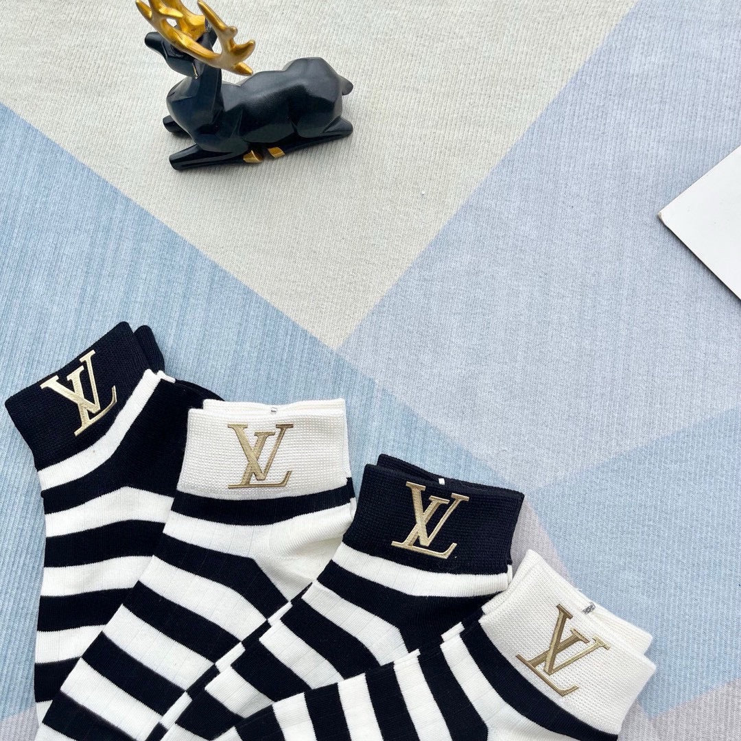 LOUIS VUITTON LOW-CUT SOCKS 212321 (1 BOX)