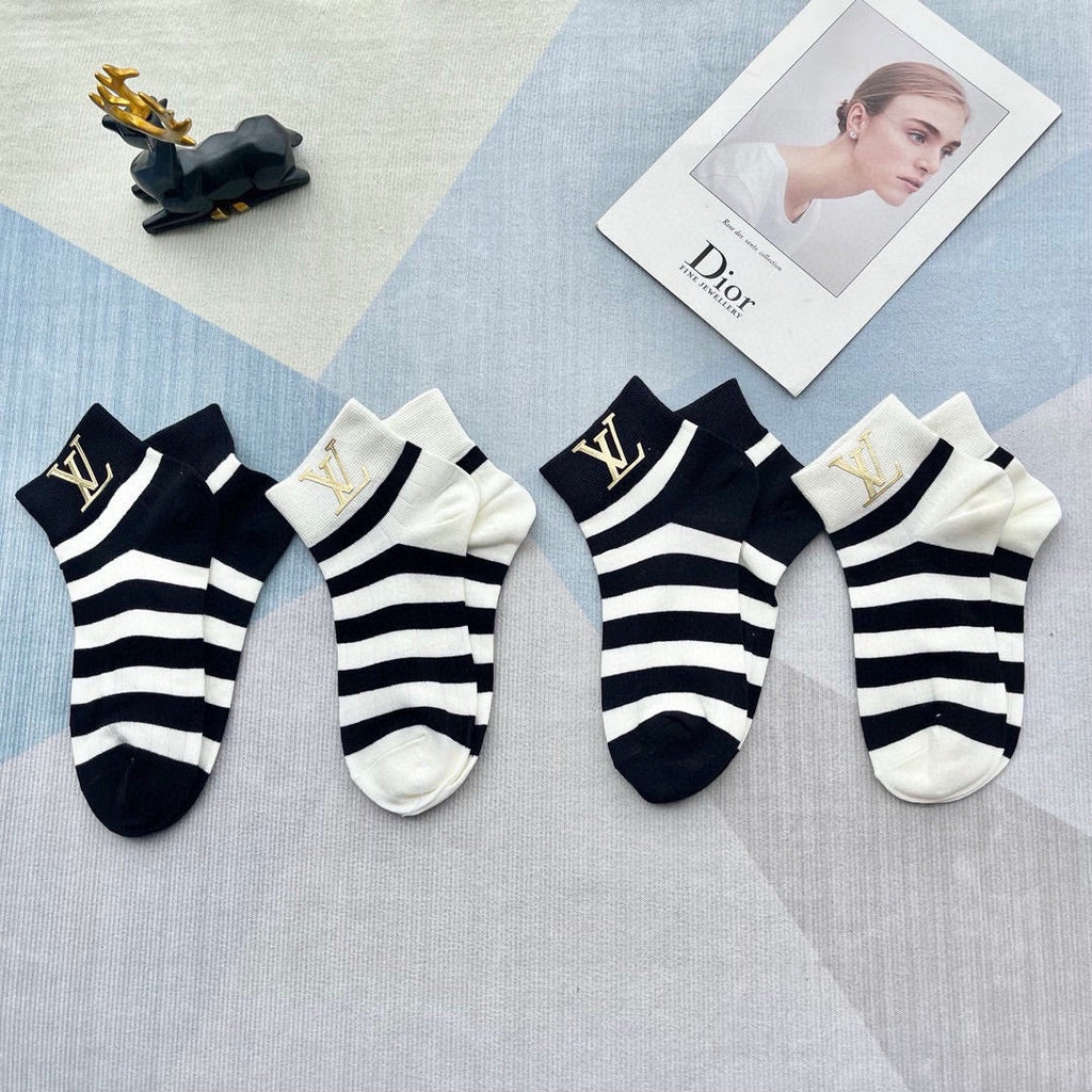 LOUIS VUITTON LOW-CUT SOCKS 212321 (1 BOX)