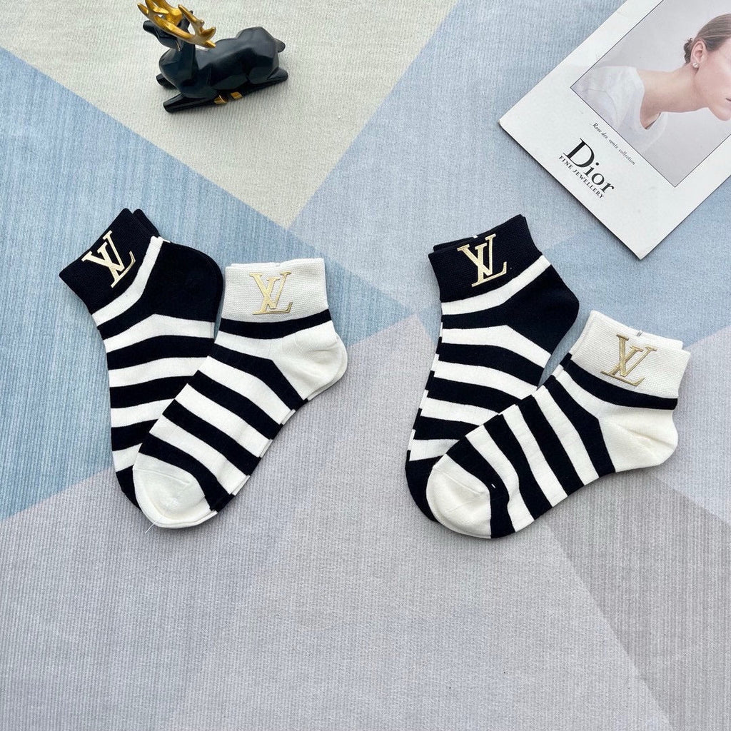LOUIS VUITTON LOW-CUT SOCKS 212321 (1 BOX)