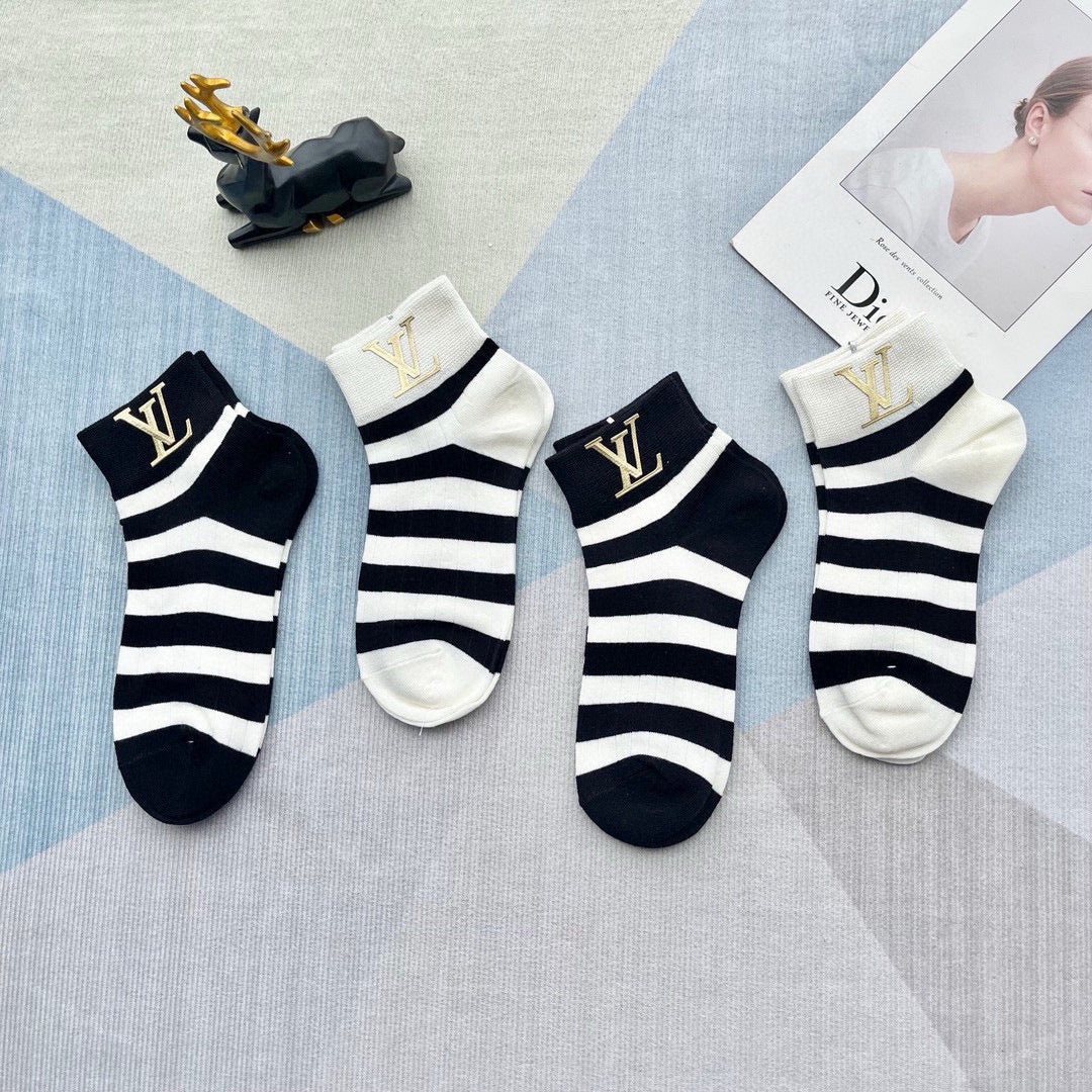 LOUIS VUITTON LOW-CUT SOCKS 212321 (1 BOX)