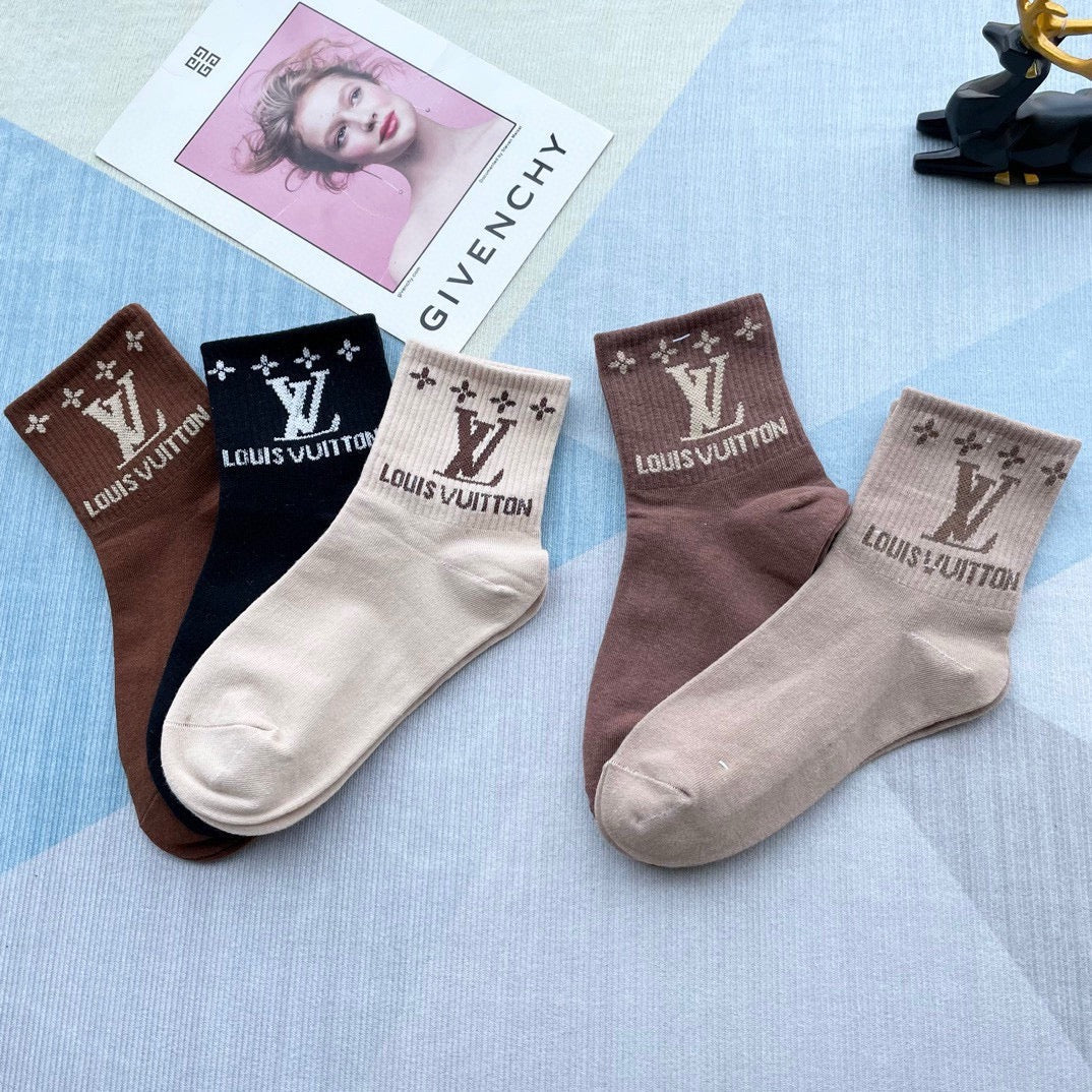 LOUIS VUITTON LOW-CUT SOCKS 212321 (1 BOX)